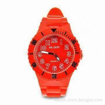 Red Color Silicon Watch, Ideal for Promotional Gift Purposes